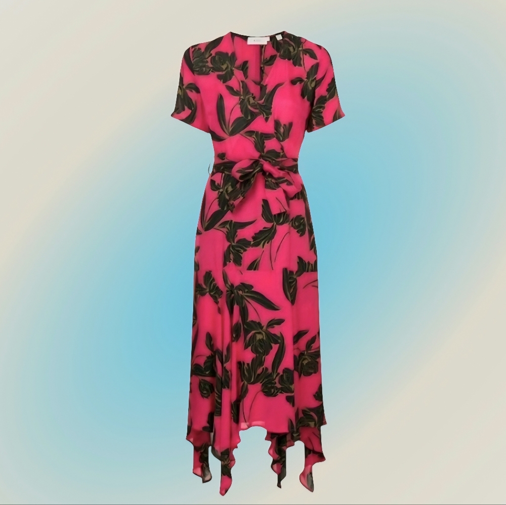A.L.C. Cora Floral Print Belted Wrap Dress
